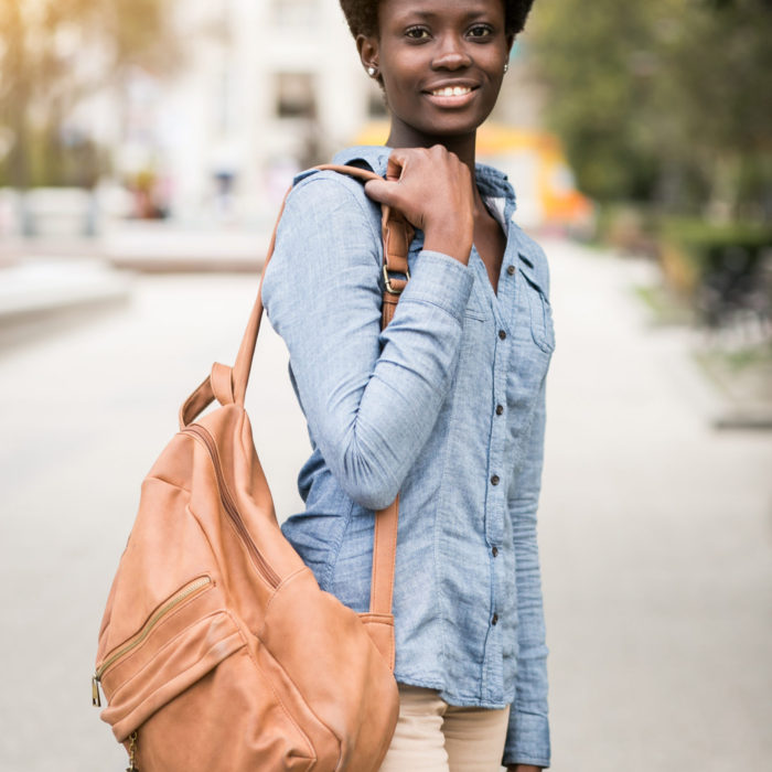 walking-american-woman-phone-african